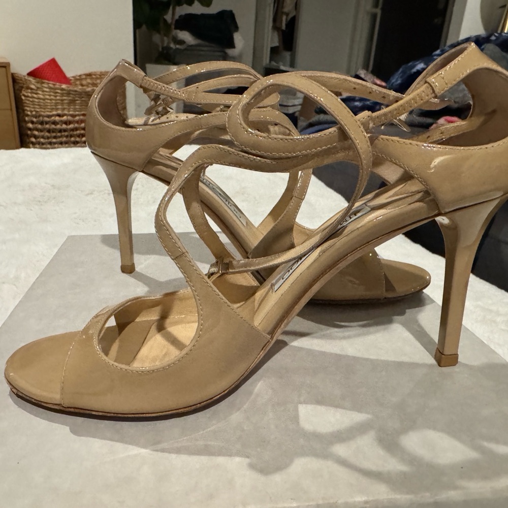 Jimmy Choo Ivette Nude 37.5